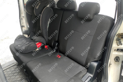 Чехлы на сиденья Toyota Sienta (XP170), 2015-2022, спинка 2 ряда 50/50, без подлокотника, 5 мест, жаккард