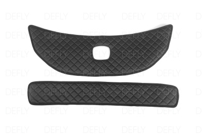 Утеплитель радиатора для Honda Freed (GB3, GB4), 2014-2016, 2-й рестайлинг, экокожа черная 