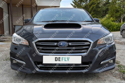 Утеплитель радиатора для Subaru Levorg (VM), 2017-2020, GT, рестайлинг, экокожа черная 