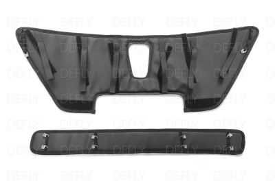 Утеплитель радиатора для Toyota Premio (T260), 2016-2021, 2-й рестайлинг, экокожа черная 