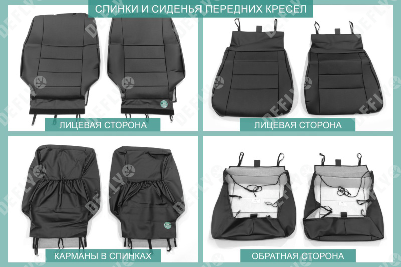 Чехлы на сиденья Lexus LX470, 1998-2007, 7 мест, экокожа черная