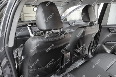 Чехлы на сиденья Toyota Corolla Fielder (E160), 2012-н.в., Hybrid, экокожа черная