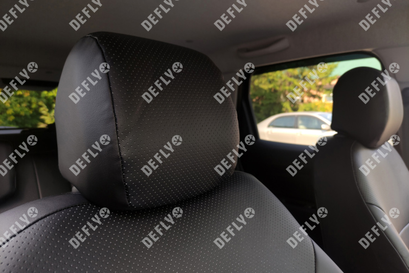 Чехлы на сиденья Renault Duster (HM), 2020-2022, экокожа черная