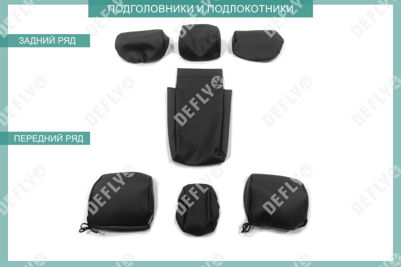 Чехлы на сиденья Toyota Corolla Fielder (E120), 2000-2006, спинка-столик, экокожа черная