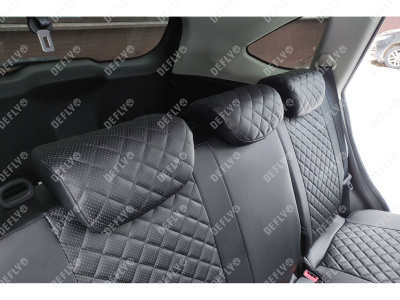 Чехлы на сиденья Haval M6, 2021-н.в., экокожа черная/ромб перфорация