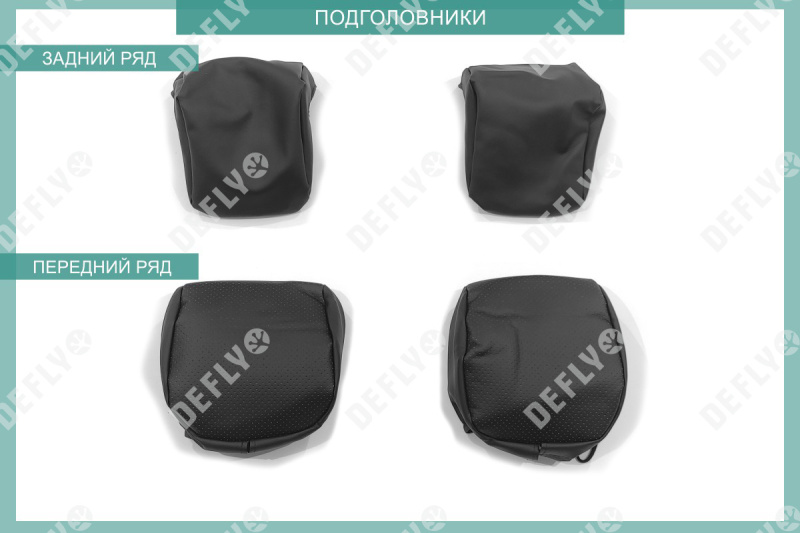 Чехлы на сиденья Renault Duster (HM), 2020-2022, экокожа черная