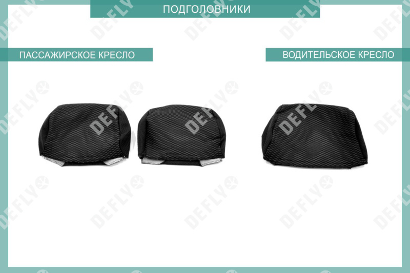 Чехлы на сиденья ГАЗ ГАЗель Бизнес, 2010-2017, дополнительная боковая поддержка, жаккард черный/серый