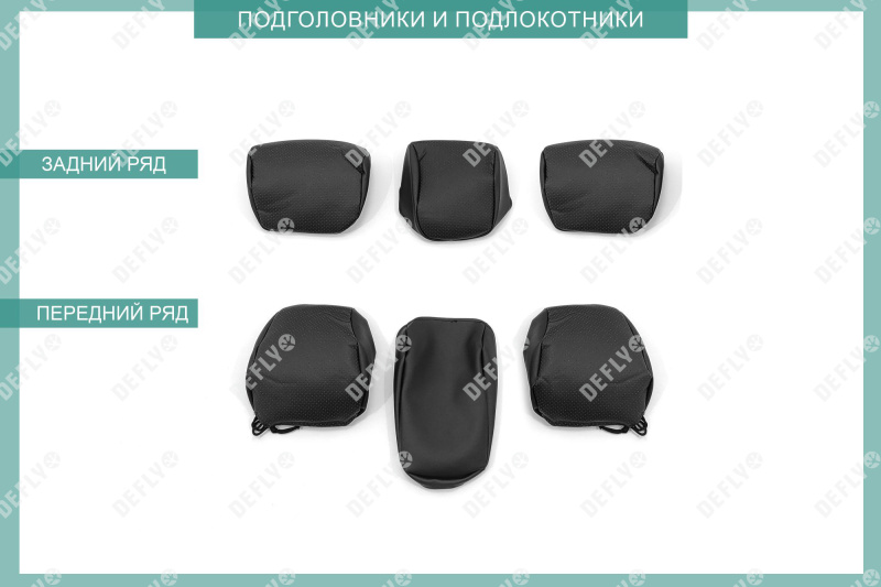 Чехлы на сиденья Kia Seltos (SP2), 2019-н.в., экокожа черная