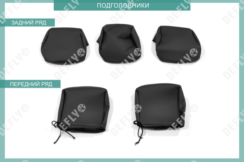 Чехлы на сиденья Kia Rio X-Line, 2017-2022, экокожа черная