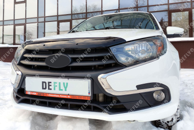 Дефлектор капота NEOFIX, для Лада Гранта 2, 2018-н.в., Sport