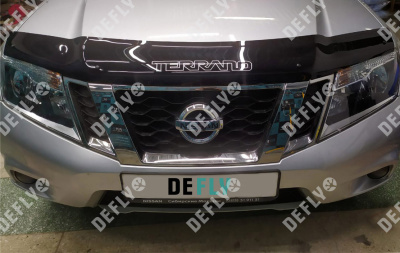 Дефлектор капота Nissan Terrano, 2014-2022