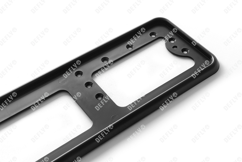 Рамка для номера автомобиля, пластиковая, черная, 2 шт