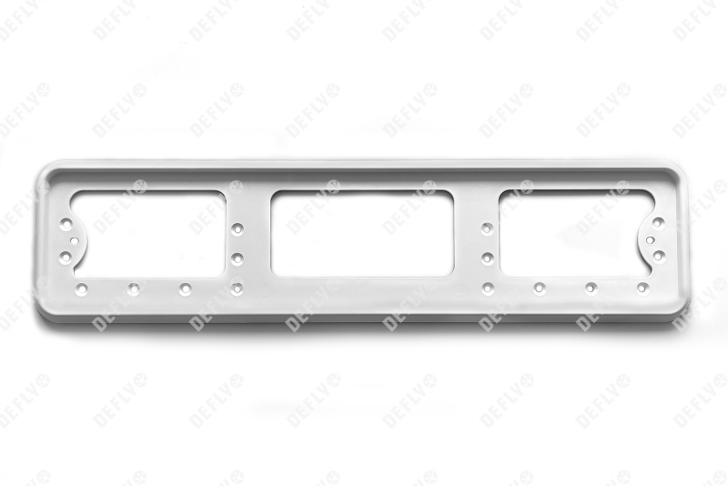 Рамка для номера автомобиля, пластиковая, белая