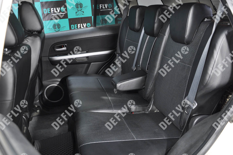 Чехлы на сиденья Suzuki Grand Vitara, 2005-2016, экокожа черная