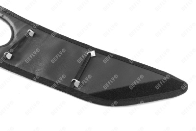 Утеплитель радиатора для Hyundai Solaris (RB), 2014-2017, рестайлинг, экокожа черная