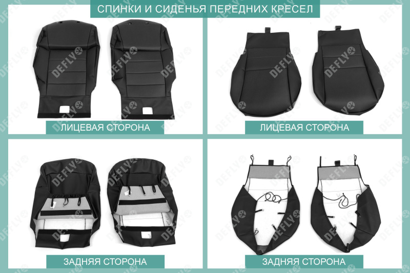 Чехлы на сиденья Nissan Juke, 2011-2020, экокожа черная