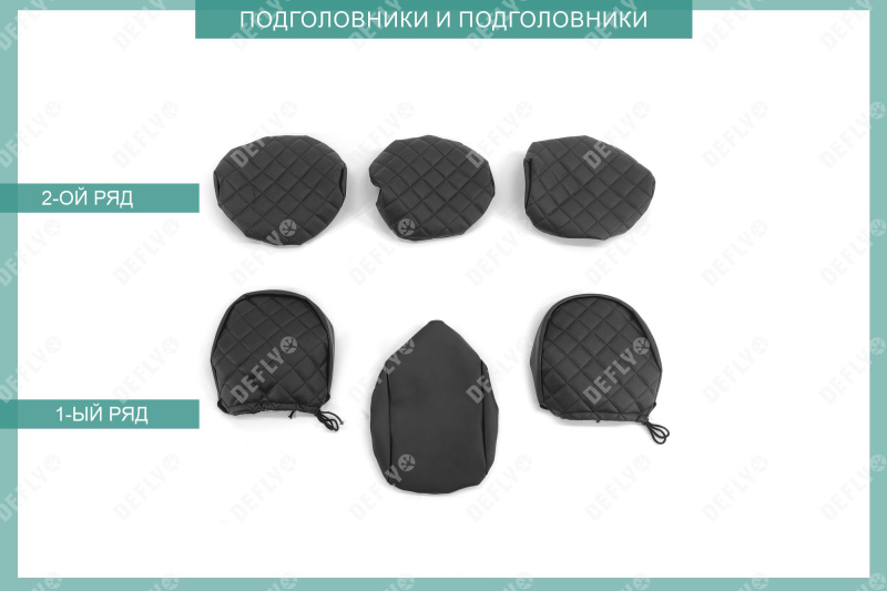 Чехлы на сиденья Haval M6, 2021-н.в., экокожа черная/ромб перфорация