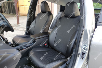Чехлы на сиденья Toyota Prius (XW50), 2015-2019, экокожа черная