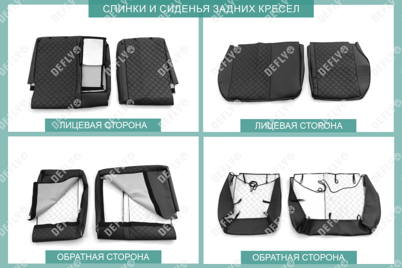 Чехлы на сиденья Toyota Allion/Premio (T240), 2001-2007, экокожа черная/ромб перфорация