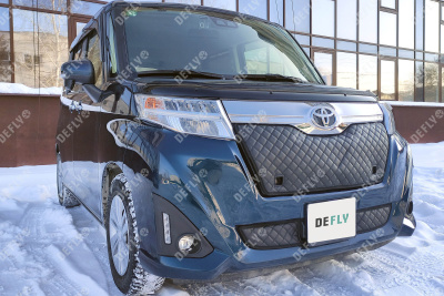 Утеплитель радиатора для Toyota Roomy, 2016-2020, экокожа черная 