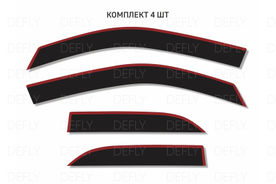 Дефлекторы окон 2D Toyota Harrier, Lexus RX (XU10), 1997-2003, комплект 4 шт.