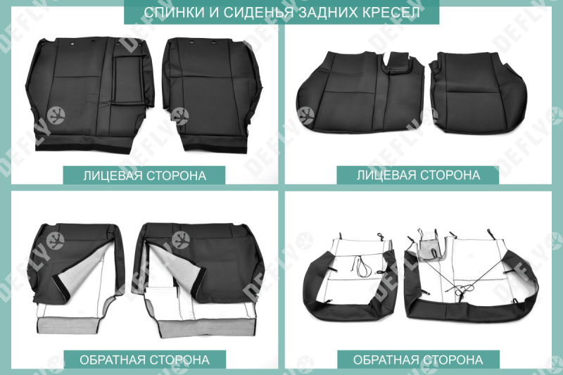 Чехлы на сиденья Lexus RX300 (XU10), 1998-2001, США, экокожа черная