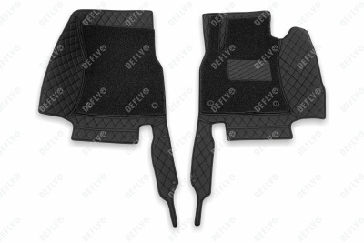 Ковры салона 3D, Toyota Land Cruiser (J200), 2007-2015, экокожа черная/ворс черный 