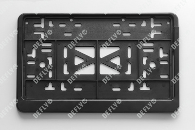 Рамка для номера автомобиля квадратная с защелкой, пластиковая, черная, 2 шт 