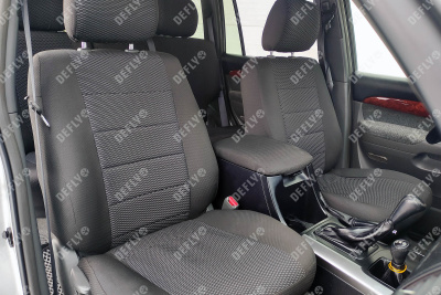 Чехлы на сиденья Toyota Land Cruiser Prado (J120), 2002-2009, левый руль, жаккард 