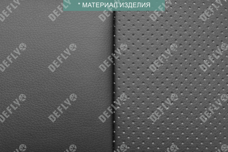 Чехлы на сиденья Toyota Land Cruiser Prado (J150), 2017-2022, левый руль, экокожа черная